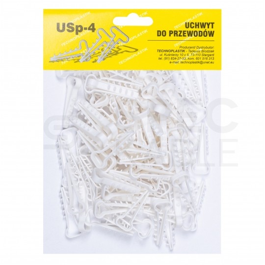 Uchwyt kablowy owalny wbijany USP-4 do kabli płaskich YDYp (5x1,5-5x2,5) 100szt.