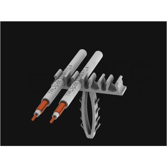 Uchwyt kablowy poczwórny szybki montaż do kabli okrągłych (4-6mm) APP-03/4 50szt.