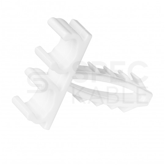 Uchwyt kablowy podwójny szybki montaż do kabli płaskich (8/12mm) APP-01/2 100szt.
