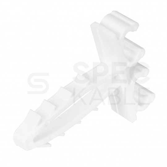 Uchwyt kablowy podwójny szybki montaż do kabli płaskich (8/12mm) APP-01/2 100szt.