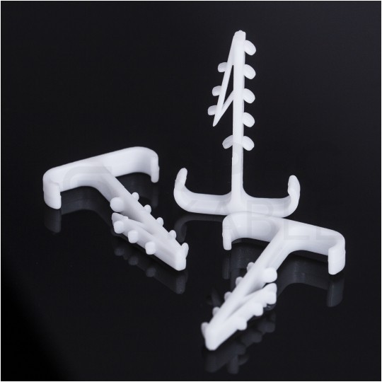 Uchwyt kablowy podwójny typu T wbijany UST-1,0 do kabli płaskich YDYp (2x2,5-3x1,0) 100szt.