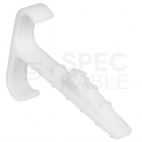 Uchwyt kablowy podwójny typu T wbijany UST-1,0 do kabli płaskich YDYp (2x2,5-3x1,0) 100szt.