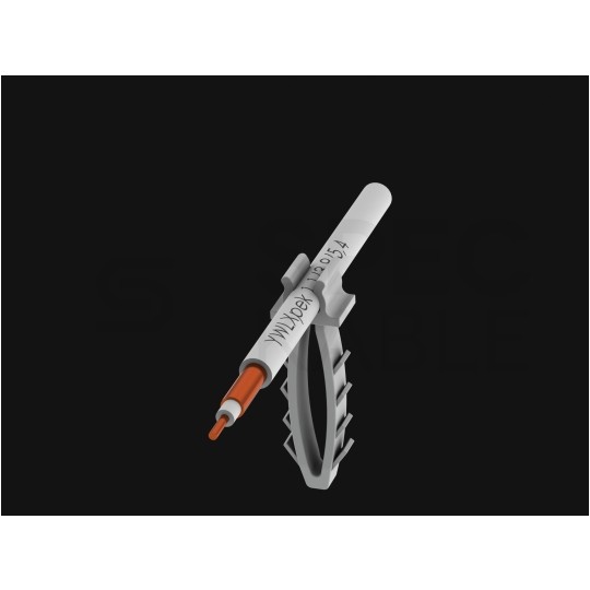 Uchwyt kablowy pojedynczy szybki montaż do kabli okrągłych (4-6mm) APP-03/1 100szt.