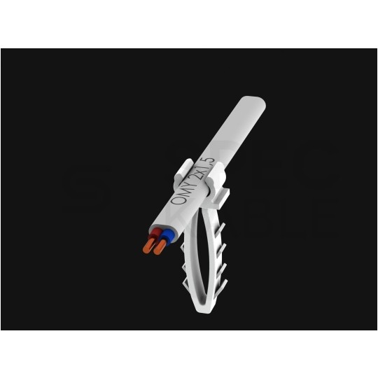 Uchwyt kablowy pojedynczy szybki montaż do kabli okrągłych (6-9mm) APP-02/1 100szt.