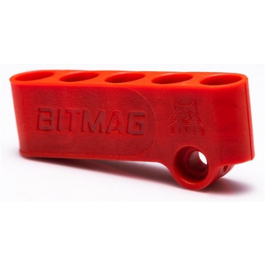 Uchwyt kompozytowy magnetyczny magazynek na bity czerwony BITMAG