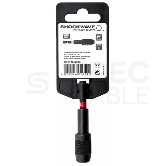 Uchwyt magnetyczny Przedłużka do bitów udarowych 1/4" HEX 73mm z samozaciskiem SHOCKWAVE Impact Duty MILWAUKEE
