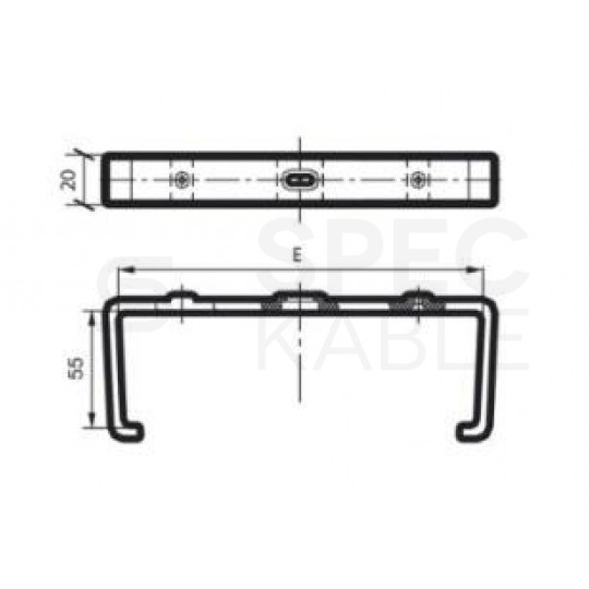 Uchwyt mocujący do kanału wentylacyjnego płaskiego 110x55 mm 2 sztuki airRoxy 02-410