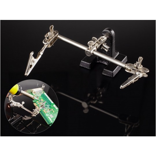 Uchwyt montażowy 2-ramienny Trzecia Ręka do lutowania i prac precyzyjnych