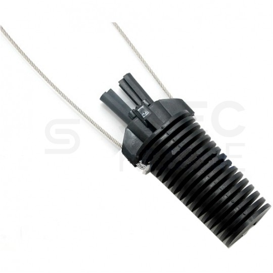 Uchwyt odciągowy dla kabli samonośnych okrągłych (3-7mm) 3kN z linką uchwytu 240mm fi:2,5mm TELCOLINE