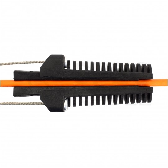 Uchwyt odciągowy dla kabli samonośnych okrągłych (3-7mm) 3kN z linką uchwytu 380mm fi:2,5mm TELCOLINE