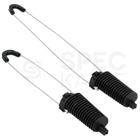 Uchwyt odciągowy dla kabli samonośnych okrągłych (3-7mm) 3kN z linką uchwytu 380mm fi:2,5mm TELCOLINE