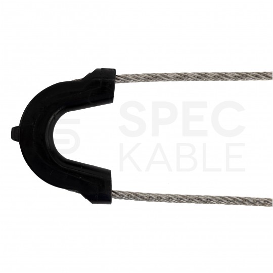 Uchwyt odciągowy dla kabli samonośnych okrągłych (8-12mm) 17,5kN z linką uchwytu 350mm fi: 3,83mm TELCOLINE