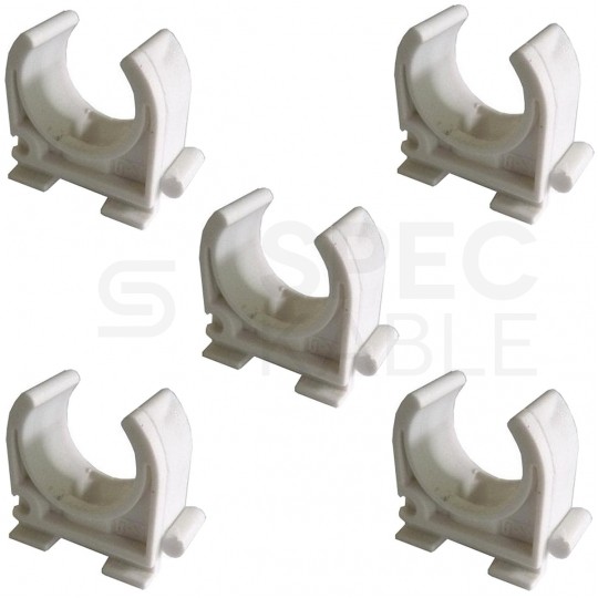 Uchwyt otwarty U-22 biały do rur elektroinstalacyjnych gładkich RLm-22 i peszli