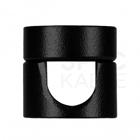 Uchwyt ozdobny do kabla ścienny sufitowy aluminiowy czarny fi: 9mm ALKRI