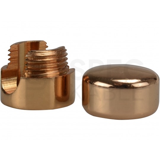 Uchwyt ozdobny do kabla ścienny sufitowy miedź mosiężny fi: 16mm ALKRI