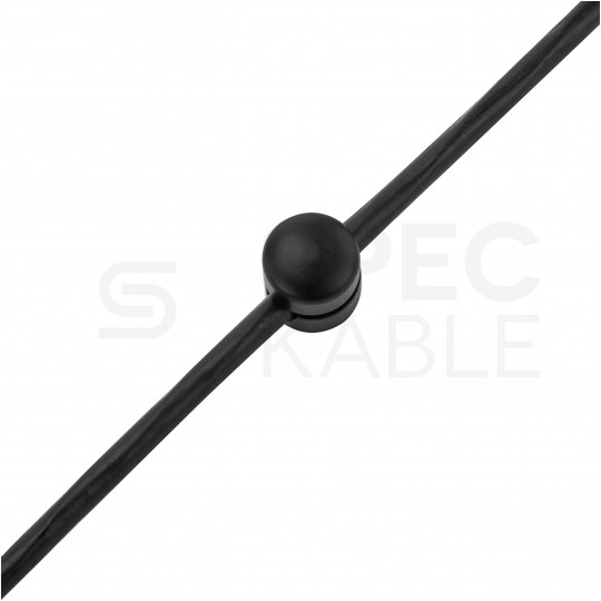 Uchwyt ozdobny do kabla ścienny sufitowy mosiężny czarny fi: 16mm ALKRI