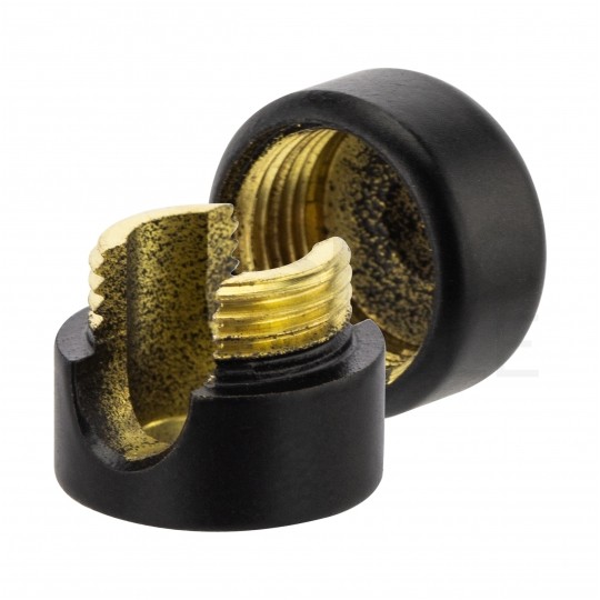 Uchwyt ozdobny do kabla ścienny sufitowy mosiężny czarny fi: 16mm ALKRI