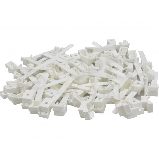 Uchwyt paskowy UP-22 biały opaska fi:9-22mm do kabli i rur instalacyjnych RLm 100szt.