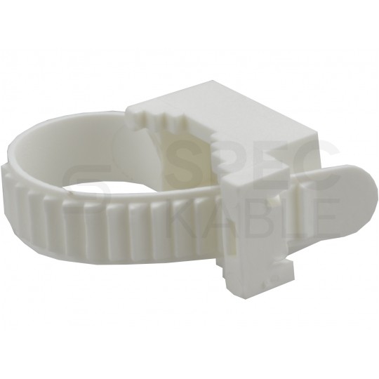 Uchwyt paskowy UP-30 biały opaska fi:14-30mm do kabli i rur instalacyjnych RLm 100szt.