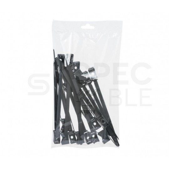 Uchwyt paskowy UZP 13-32C czarny opaska fi:13-32mm do kabli i rur instalacyjnych RLm 20szt.