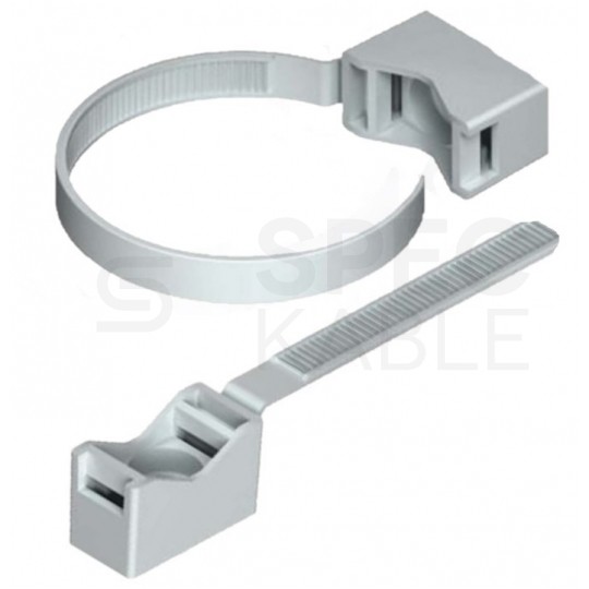 Uchwyt paskowy UZP 13-32S szary opaska fi:13-32mm do kabli i rur instalacyjnych RLm 20szt.