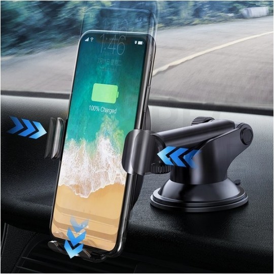 Uchwyt samochodowy grawitacyjny na telefon mocowany na przyssawke z ładowarką indukcyjna Osculum Baseus