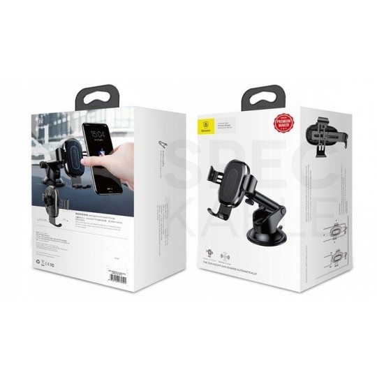 Uchwyt samochodowy grawitacyjny na telefon mocowany na przyssawke z ładowarką indukcyjna Osculum Baseus