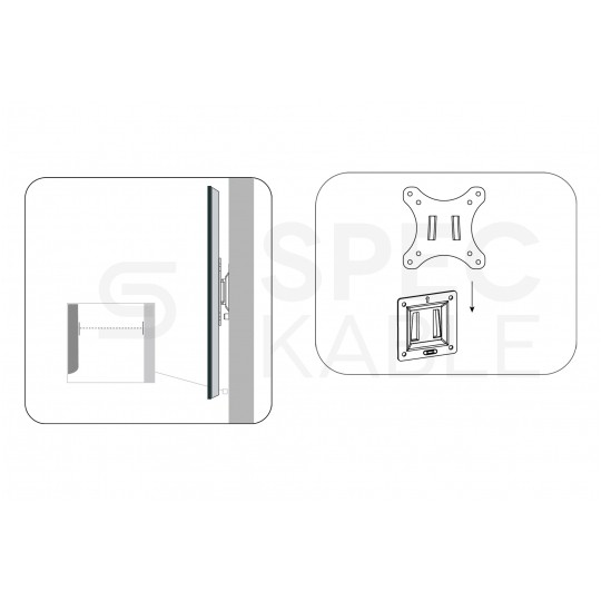 Uchwyt ścienny do telewizora TV, monitora 32 cali 18kg uniwersalny VESA czarny DIGITUS