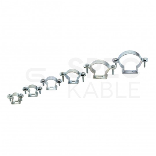 Uchwyt stalowy dystansujący RAS do mocowania rur instalacyjnych, peszli i kabli (14-18mm) RAS-M16