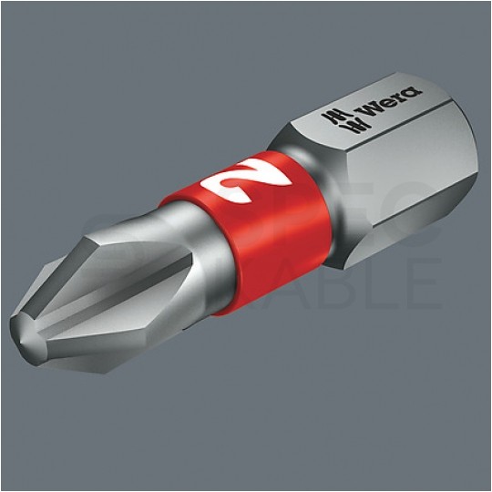 Uchwyt z magazynkiem Stubby + 6 bitów 1/4" 2 WERA