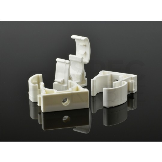 Uchwyt zamykany UZ-16 biały do rur elektroinstalacyjnych gładkich RLm-16 i peszli PUDEŁKO 100szt.