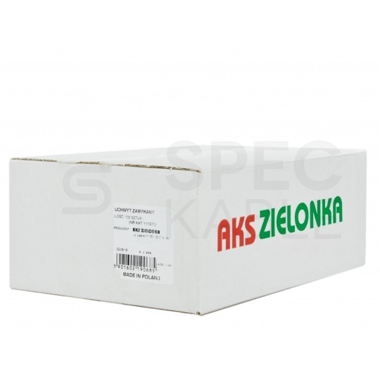 Uchwyt zamykany UZ-18 biały do rur elektroinstalacyjnych gładkich RLm-18 i peszli PUDEŁKO 100szt.