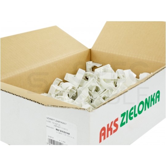 Uchwyt zamykany UZ-18 biały do rur elektroinstalacyjnych gładkich RLm-18 i peszli PUDEŁKO 100szt.