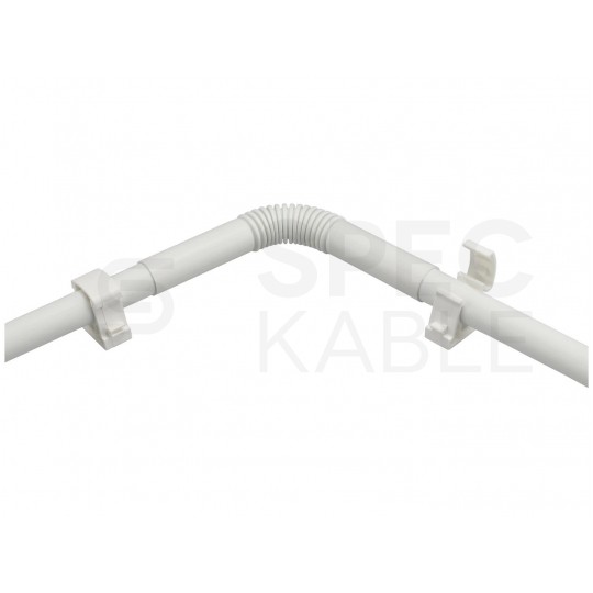 Uchwyt zamykany UZ-20 biały do rur elektroinstalacyjnych gładkich RLm-20 i peszli KOMPLET 5szt.