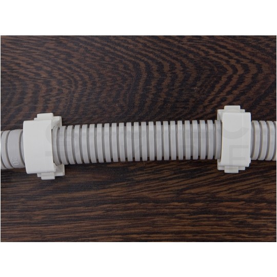 Uchwyt zamykany UZ-20 biały do rur elektroinstalacyjnych gładkich RLm-20 i peszli KOMPLET 5szt.