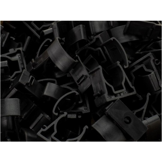 Uchwyt zamykany UZ-20 czarny do rur elektroinstalacyjnych gładkich RLm-20 i peszli PUDEŁKO 100szt.