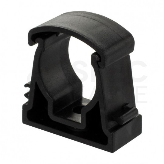 Uchwyt zamykany UZ-20 czarny do rur elektroinstalacyjnych gładkich RLm-20 i peszli PUDEŁKO 100szt.