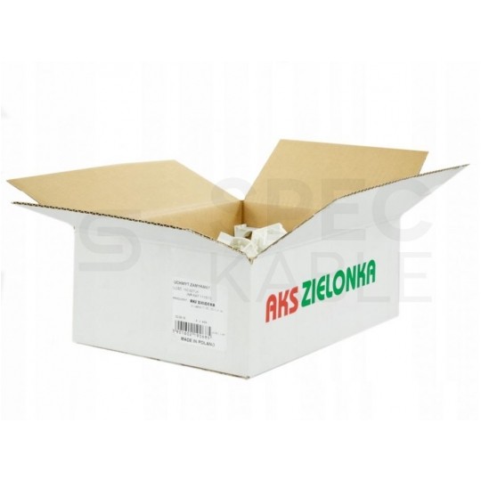 Uchwyt zamykany UZ-22 biały do rur elektroinstalacyjnych gładkich RLm-22 i peszli PUDEŁKO 100szt.