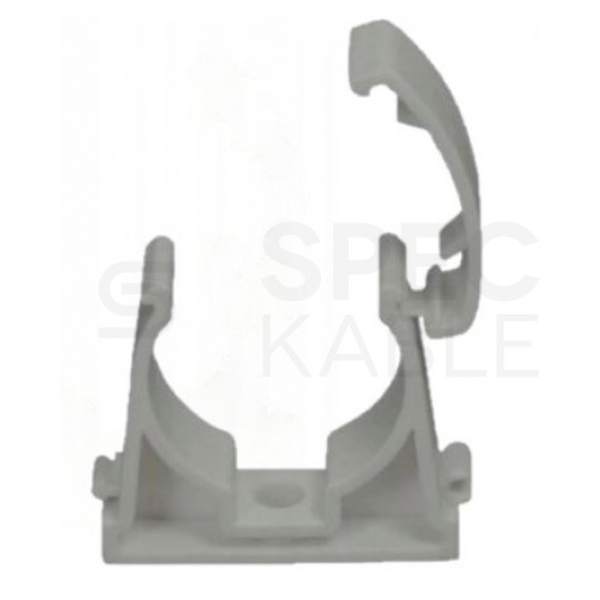 Uchwyt zamykany UZ-32 szary do rur elektroinstalacyjnych gładkich RLm-32 i peszli PUDEŁKO 100szt.