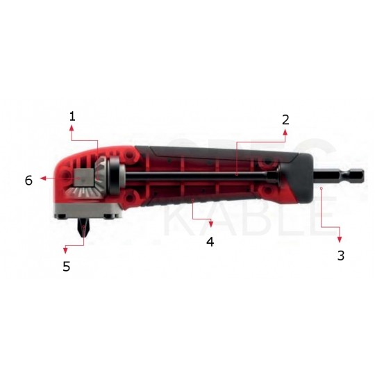 Udarowa nasadka kątowa 90° 1/4" + 10x Bit Shockwave Impact Duty MILWAUKEE