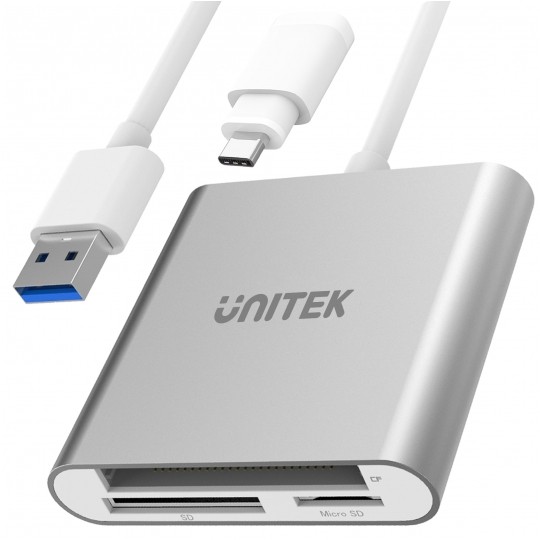UNITEK Czytnik kart pamięci SD / MicroSD / CFast na USB 3.0 A (wtyk)