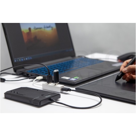 UNITEK Hub USB 2.0 A pasywny na 4 porty USB A biały na kablu 0,1m