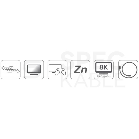 UNITEK Kabel optyczny HDMI 2.1 8K Ultra High Speed 8K@60 4K@120 5m