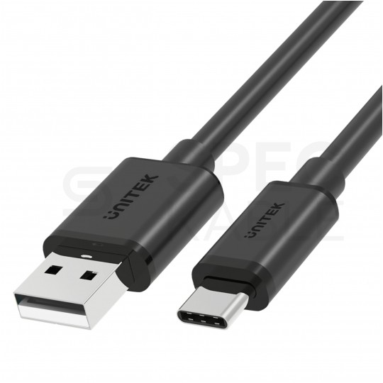 UNITEK Kabel USB 2.0 typ-C (wtyk / wtyk) QuickCharge 2.0 czarny 2m