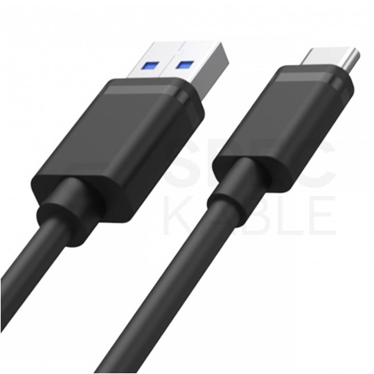 UNITEK Kabel USB 2.0 typ-C (wtyk / wtyk) QuickCharge 2.0 czarny 50cm krótki