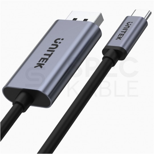 UNITEK Kabel USB typ-C / DisplayPort 1.2 4K@60 (wtyk / wtyk) 2m