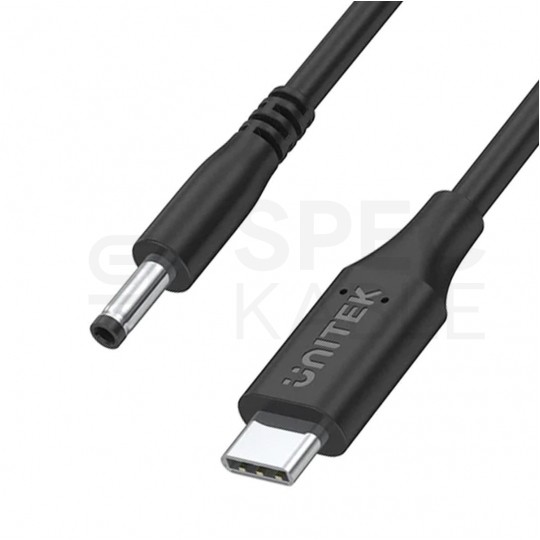 UNITEK Kabel zasilający USB-C - DC Jack 4x1,7mm 65W PD do laptopów Lenovo 1,8m