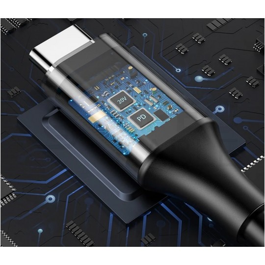 UNITEK Kabel zasilający USB-C - DC Jack 5,5x2,5mm 65W PD do laptopów TOSHIBA ASUS 1,8m