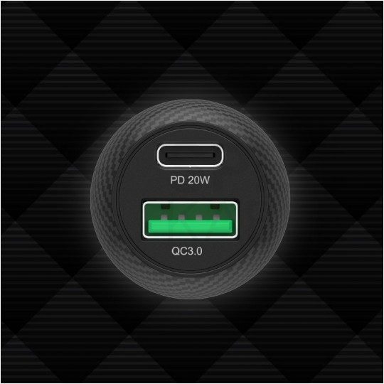 UNITEK Ładowarka samochodowa 38W USB-A QC 3.0 USB-C PD