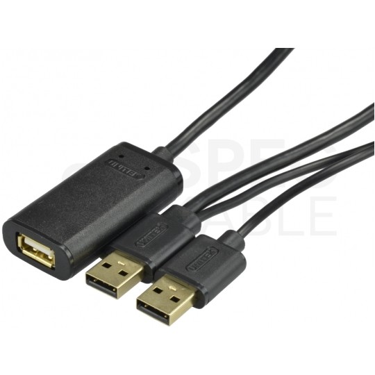 UNITEK Y-278 Kabel przedłużacz aktywny USB 2.0 A (wtyk / gniazdo) 10m ze wzmacniaczem USB